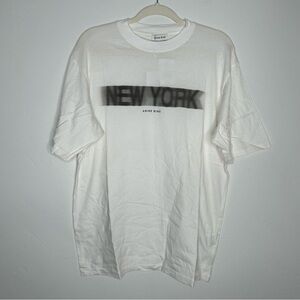 NWT Anine Bing White Graphic T-Shirt New York Size Medium